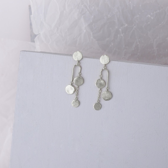 Silver chandelier stud earrings, also available in Gold