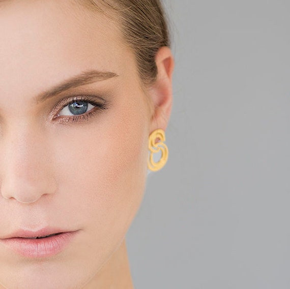 Delicate Gold Stud Earring, Stud Earring Gold, Gold Earring, Post Earring, Gold Stud Earring, Bridal Earring, Golden Earring, Delicate Stud