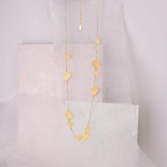 Modern Layering Necklace, Long Delicate Gold Chain Necklace, Chic A-symmetric Gold Necklace, Everyday Gold Necklace, Gold Fashion Necklace