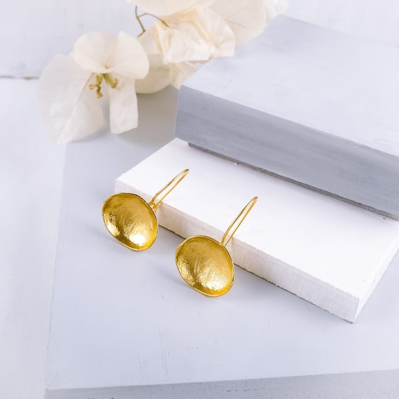 Gold Dangle Earring, Minimalist Dangle Earring, Modern Dangle Earring, Golden Dangle Earring, Gold Earring, Abstract Earring, Drop Earring