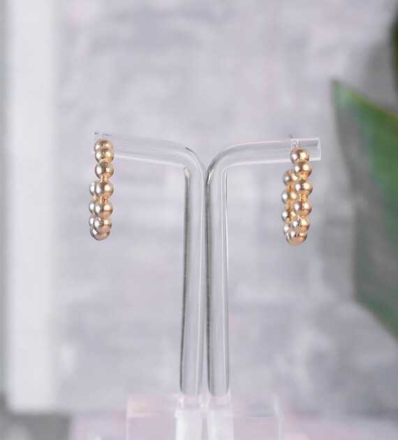 Gold Hoop Earring, Gold Beaded Earring, Gold Hoop Earring, Beaded Hoop Earring, Gold Boho Earring, Bohemian Jewelry, Boho Gypsy Earring