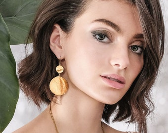 Statement Gold Dangling Earrings, Statement Earrings, Gold Dangle Earrings, Chandelier Earrings, Gold Statement Earrings, Gold Drop Earrings