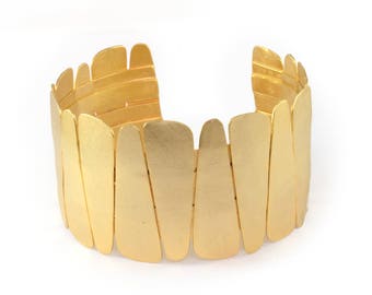 Gold Geometric Cuff Bracelet, Gold Cuff Bracelet, Geometric Cuff Bracelet, Geometric Cuff, Modern Gold Cuff, Modern Bracelet, Glamour Cuff