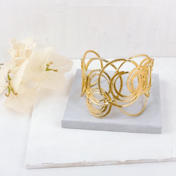 Statement Gold Cuff Bracelet, Gold Statement Cuff, Large Gold Cuff, Cuff Bracelet, Gold Bracelet, Gold Bracelet Cuff, Statement Bracelet