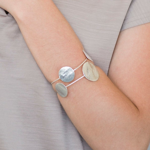 Silver Cuff Bracelet, Geometric Cuff Bracelet, Silver Cuff Bracelet, Cuff Bracelet, Bracelet Silver, Silver Adjustable Bracelet, Boho Cuff