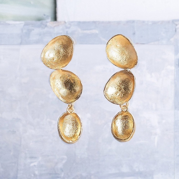 Dangling Gold boho chic earrings, also available in Silver