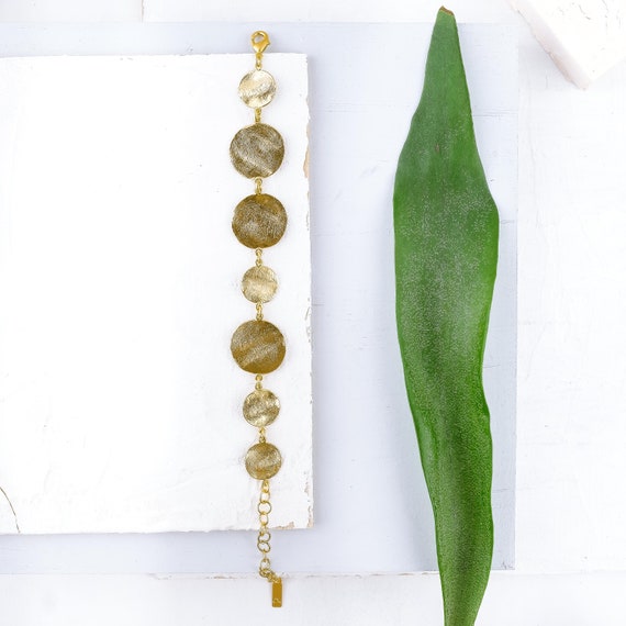 Delicate Coin Gold Bracelet, Gold Coin Bracelet, Delicate Gold Bracelet, Gold Coin Bracelet, Bracelet Gold, Bridal Bracelet, Wedding Jewelry