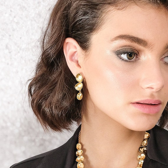 Dangling Gold boho chic earrings, also available in Silver