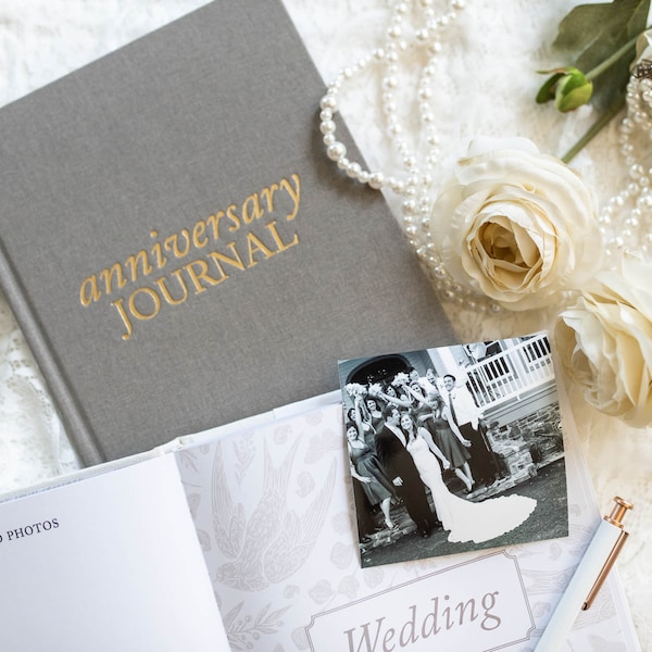 Anniversary Journal: Linen Keepsake, Wedding Memory Book