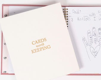 Handmade Card Keepsake Book: Linen Scrapbook Photo Album