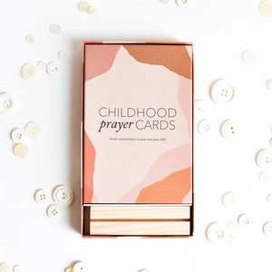 Childhood Prayer Cards | Bible Verse Cards for Kids | Scripture Memory Cards for Family | Christian Gift for Nursery Decor