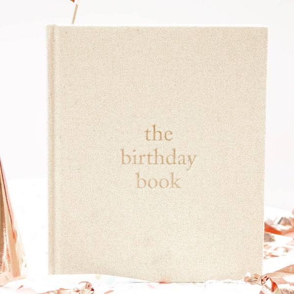 Linen Birthday Keepsake Book: Baby Memory Book, Photo Album