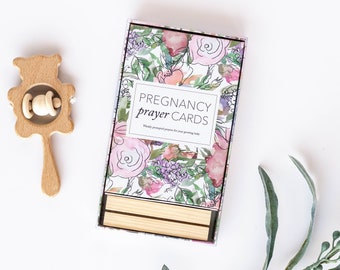 Pregnancy Prayer Cards: Floral Baby Development, Scripture Gift