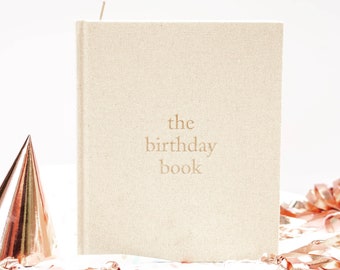 Linen Birthday Keepsake Book: Baby Memory Book, Photo Album