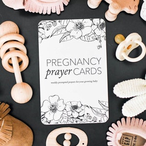 Pregnancy Gift Expecting Mom Gift | Pregnancy Prayer Cards | Announcement Reveal to Husband Grandparent