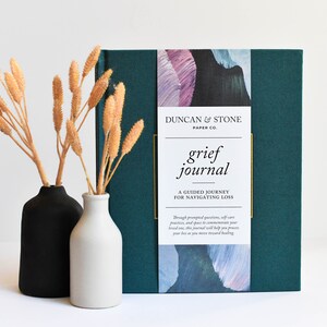 Grief Journal by Duncan & Stone - Teal | Memorial Gift for Loss of Mother | Sympathy Gift Box | Self Care Journal for Bereavement | Condolence Care Package | Funeral Gift Basket | Self Care Journal for Bereavement  | Sympathy Gift for Friend