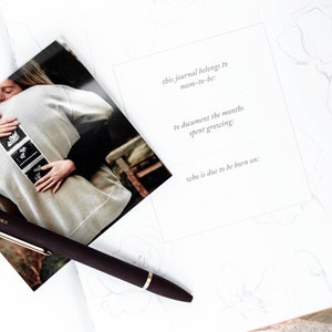 Linen Pregnancy Journal: Weekly Diary, Expecting Mom Gift image 3