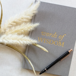 Words of Wisdom Journal for Wedding Guest Book or Baby Shower Gift | Wedding Advice, Graduation, New Mom, Bridal Shower keepsake game
