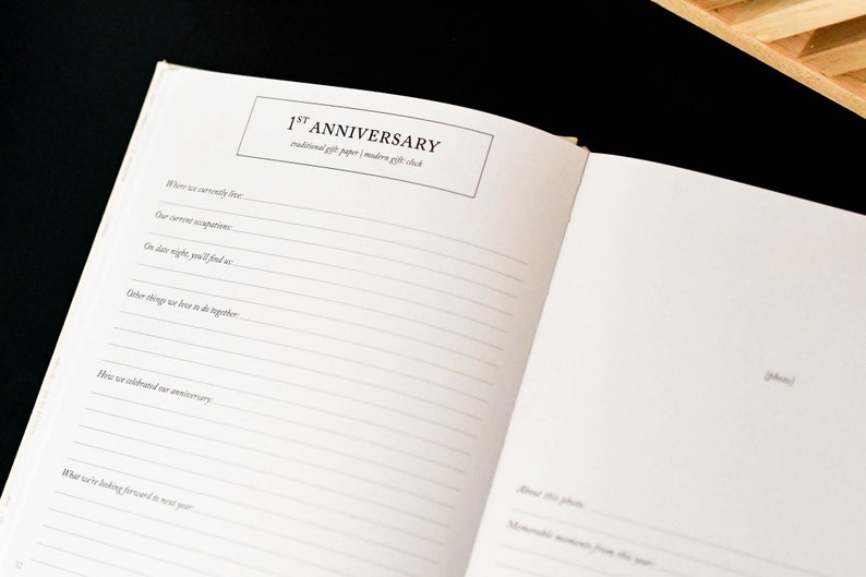 Anniversary Journal by Duncan & Stone | Wedding Journal Book For Couples | Marriage Scrapbook Gift | Memory Gifts for Couples | Keepsake for Anniversaries | Perfect Couples Book | Best Couples Journal  | Wedding Journal Made to Last