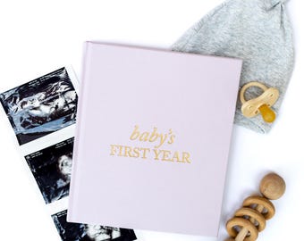 Baby's First Year Memory Book: Birth to 12 month Milestone Journal & Photo Album
