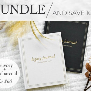 Legacy Journal BUNDLE: Grandparent Journal and Memory Book | Christmas Gift for Grandma or Dad | New Grandparents Gift | Family Tree Book