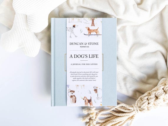 Dog Memory Book: Puppy Keepsake Journal with Gold Foil
