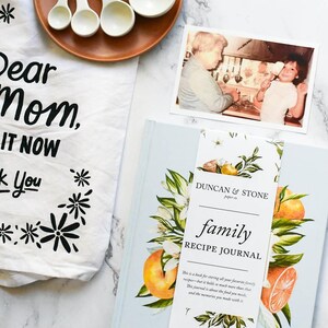 Family Recipe Book & Keepsake Journal by Duncan & Stone | Recipes Binder | Blank Cookbook for Family's Favorite Meal | Gift for Wife, Mom & Grandma | Thoughtful & Meaningful Gift | Recipe Binder Made to Last | Memory Keepsake