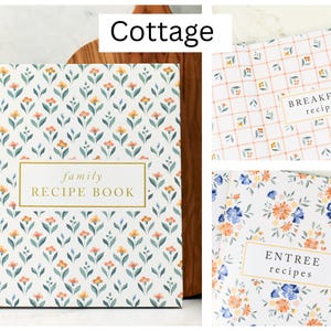 Family Recipe Book: Keepsake Journal & Blank Cookbook Cottage