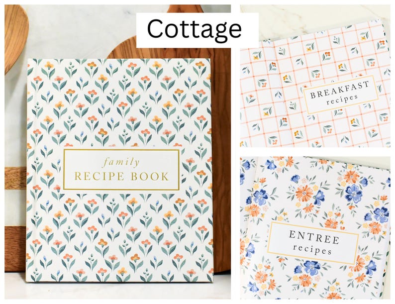 Family Recipe Book: Keepsake Journal & Blank Cookbook Cottage