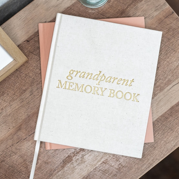 Grandparent Memory Book: Linen Keepsake Photo Album, Grandma/Grandpa Gift