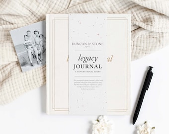 Legacy Journal: Guided Prompts, Family Tree, Linen Hardcover