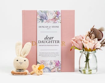 Dear Daughter Baby Scrapbook: Linen Keepsake Album & Prayer Journal
