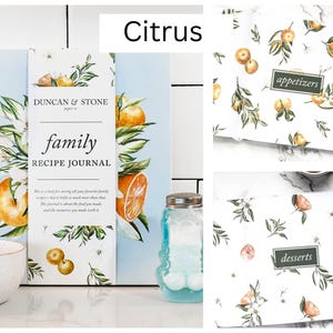 Family Recipe Book: Keepsake Journal & Blank Cookbook Citrus