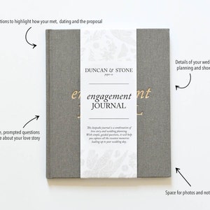 Engagement Journal by Duncan & Stone | Book for Couples & Bride to Be | Gifts for New Brides | Planner for Dreams & Memories | Couples Gift | Newly Engaged Gift | Perfect Bride to Be Notebook | Thoughtful Couples Journal | Engagement Journal