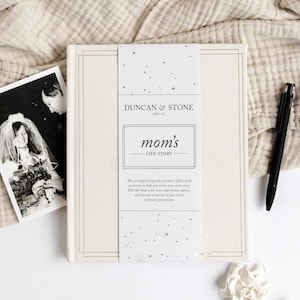 Mom's Life Story Journal: Guided Memory Book, Linen Hardcover