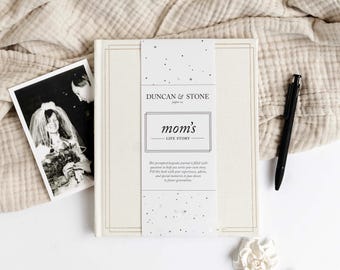 Mom's Life Story Journal: Guided Memory Book, Linen Hardcover