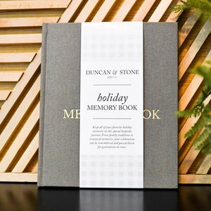 Holiday Memory Book: Christmas Scrapbook Album and Family Journal | First Christmas Notebook & Holiday Decor | Gift for Wife or Teacher