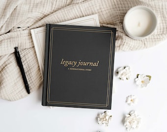 Linen Legacy Journal: Family Tree, Guided Prompts, Grandparent Gift