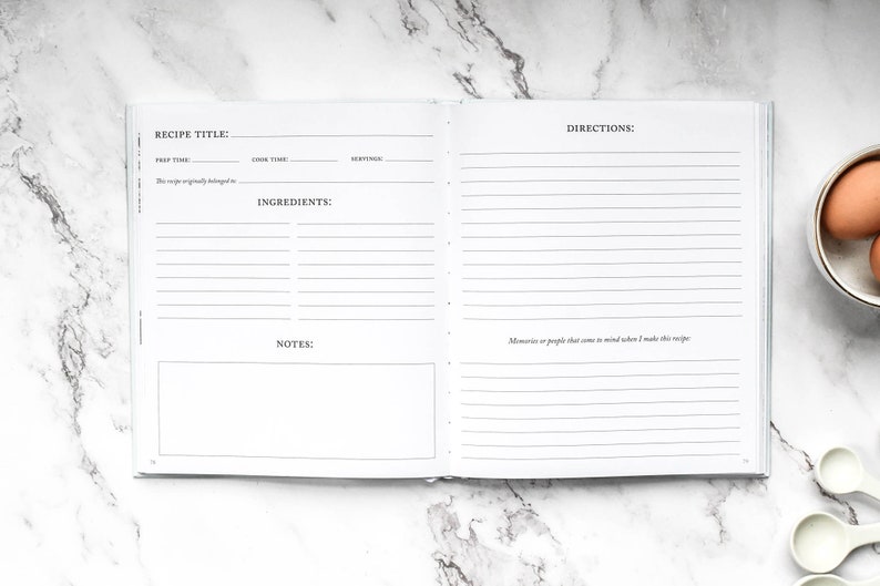 Family Recipe Book & Keepsake Journal by Duncan & Stone | Recipes Binder | Blank Cookbook for Family's Favorite Meal | Gift for Wife, Mom & Grandma | Thoughtful & Meaningful Gift | Recipe Binder Made to Last | Memory Keepsake