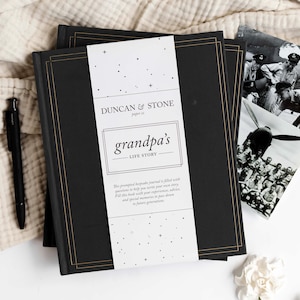 Linen Grandpa's Life Story Journal: Memory Book with Guided Prompts