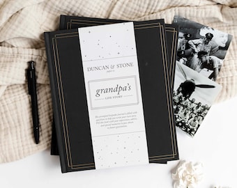 Grandpa's Life Story Journal: Linen Memory Book, Guided Prompts