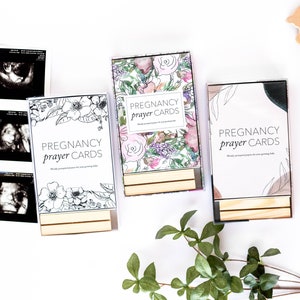 Pregnancy Prayer Cards: Weekly Faith Prompts (Gender Neutral, Printed Set) image 7