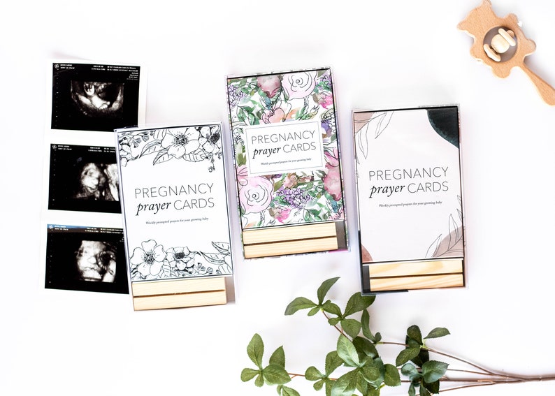 Pregnancy Prayer Cards: Weekly Faith Prompts (Gender Neutral, Printed Set) image 7