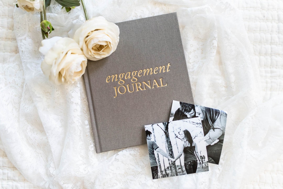 Engagement Journal and Memory Book Engagement Gift Box for Bride