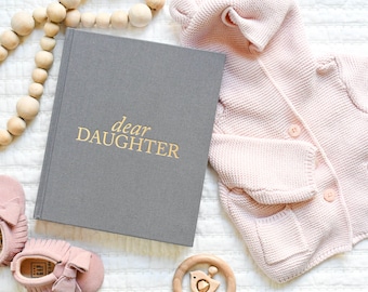 Dear Daughter Baby Scrapbook: Linen Keepsake Album & Prayer Journal