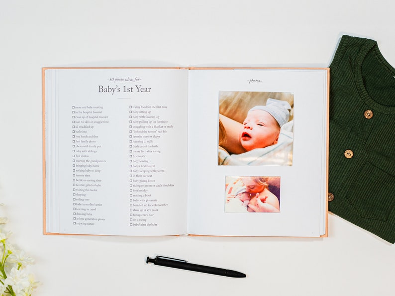 Baby Memory Book & Baby Photo Album Baby Shower Gift for New Mom Boy or Girl Milestone Scrapbook for Expecting Mom First Year Journal image 9