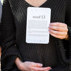 Pregnancy Prayer Cards: Weekly Faith Prompts (Gender Neutral, Printed Set) image 4