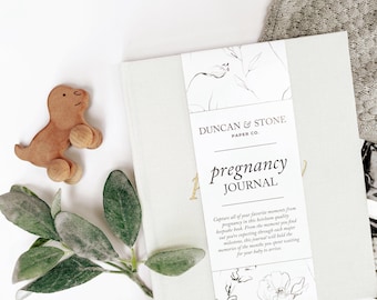 Linen Pregnancy Journal: Weekly Diary, Expecting Mom Gift