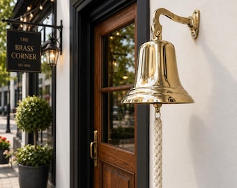 Solid Brass Personalized Nautical  Door Hanging Dinner Bell Christmas