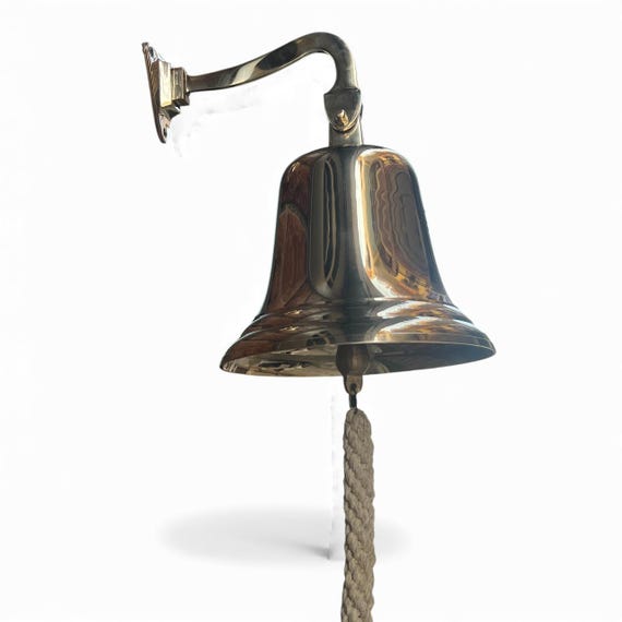 Solid Brass Bell  Nautical Brass Outdoor Porch Door Dinner